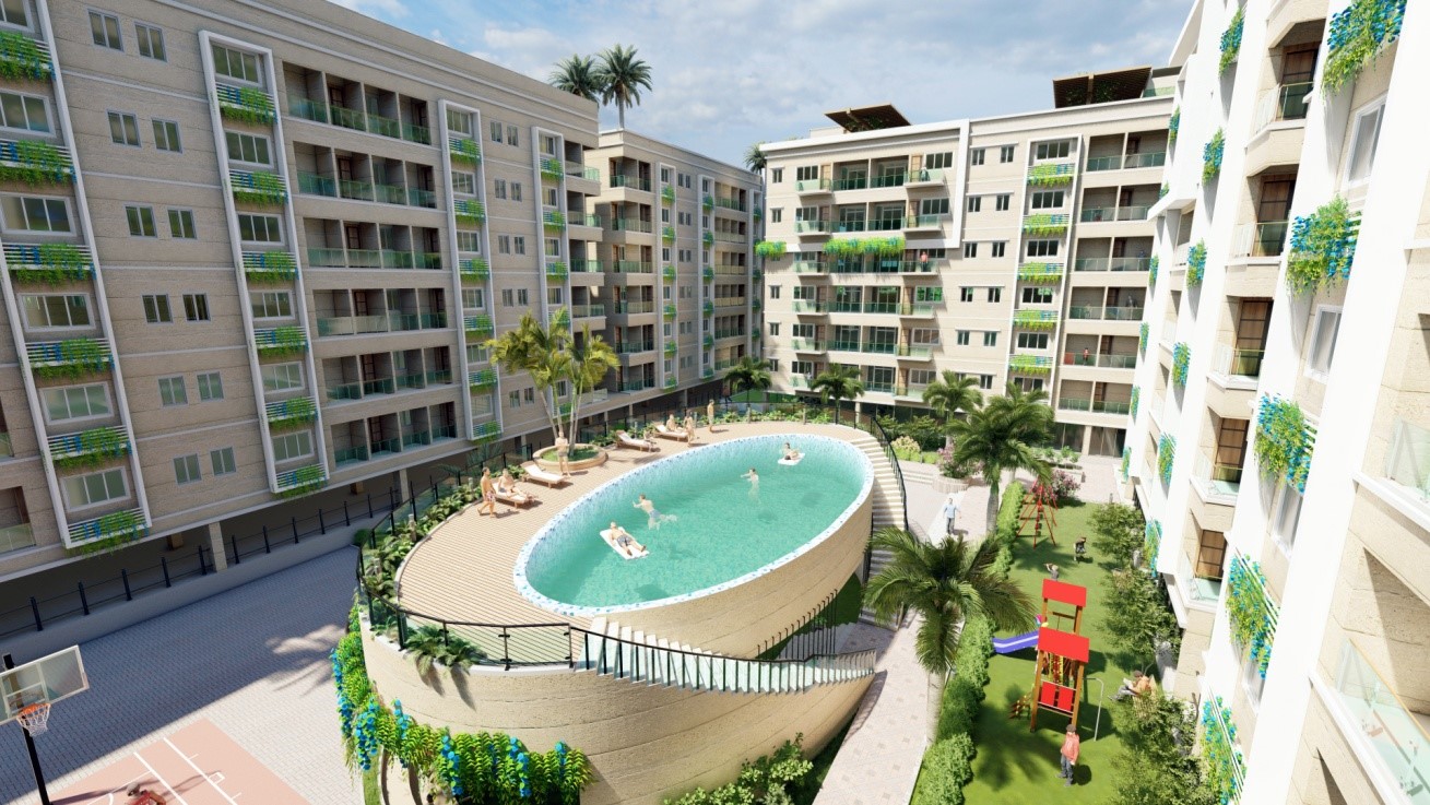 Aerial View of Veena Vatika Project